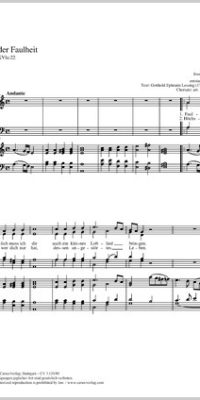 Jospeh Haydn: Lob der Faulheit Hob XXV1a: 22 (SATB)