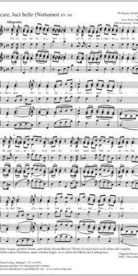 Mozart: Luci care, luci belle KV 346 (SATB)