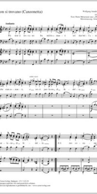 Mozart: Piu non si trovano KV 549 (SATB)