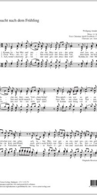 Mozart: Sehnsucht nach dem Frühling (SATB)