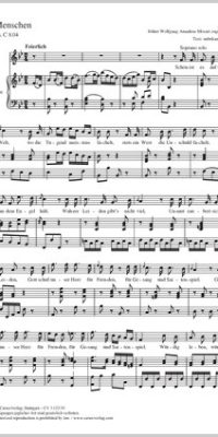 Mozart: An Menschen KV Aanh C 8.04  (SATB)