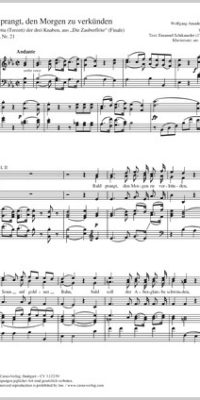 Mozart: Bald prangt, den Morgen zu verkünden KV 620