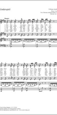 Mozart: Das Kinderspiel (SSA)