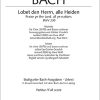 Bach: Motette BWV 230 Lobet den Herrn, alle Heiden (Partituur)
