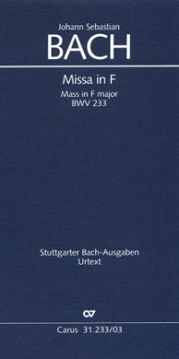 Bach: Missa in F BWV 233 (Vocal Score)