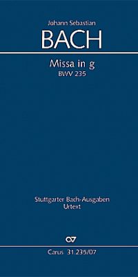 Bach: Missa in G BWV 235 (Studiepartituur)