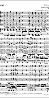 Bach: Sanctus in C BWV 237 (Vocal Score)