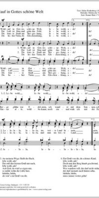 Rainer Butz: Wohlauf in Gottes schöne Welt