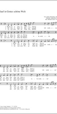 Wohlauf in Gottes schöne Welt