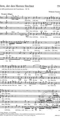 W.F. Bach: Wohl dem, der den Herren Fürchtet (Koorpartituur)