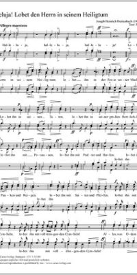 Joseph Heinrich Breitenbach: Halleluja! Lobet den Herrn in seinem Heiligtum (TTBB)