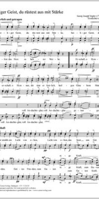 Georg Joseph Vogler: Heiliger Geist, du rüstest aus mit Stärke (TTBB)