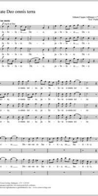 Johann Caspar Aiblinger: Jubilate Deo omnis terra (TTBB)