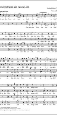 Singet dem Herrn ein neues Lied