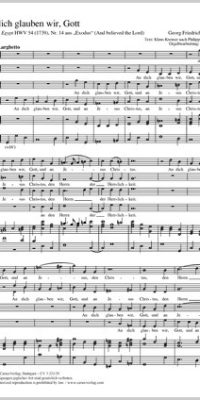 Handel: An dich glauben wir