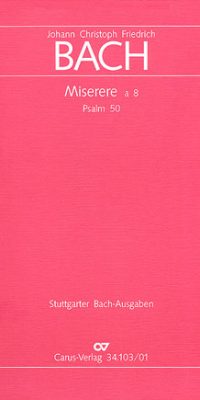 Bach: Miserere in c (Partituur)