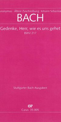 Bach: Gedenke, Herr, wie es uns gehet (Partituur)