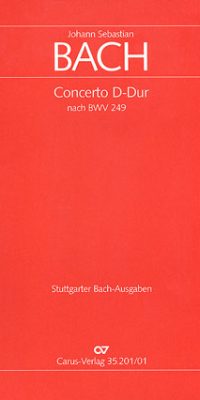 Bach: Concerto in D (Partituur)