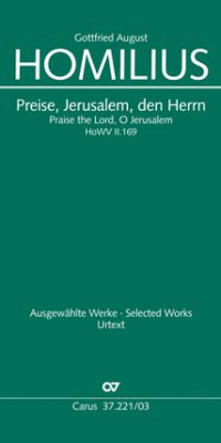 Homilius: Preise, Jerusalm, den Herrn (HoWV II.169)