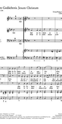 Telemann: Halt im Gedächtnis Jesum Christum (TVWV 1:717/1)