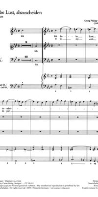 Telemann: Ich habe Lust, abzuscheiden (TVWV 1:836/1)