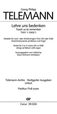 Telemann: Lehre uns bedenken (TVWV 1:1043/1)