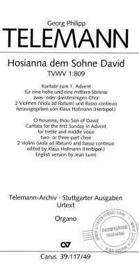 Telemann: Hosianna dem Sohne David