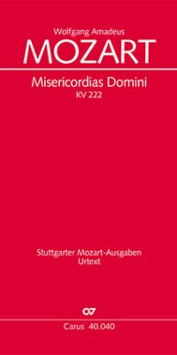 Mozart: Misericordias Domini KV 222 (Koorpartituur)