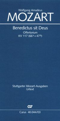 Mozart: Benedictus sit Deus Pater KV 117 (Vocal Score)