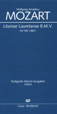 Mozart: Litaniae Lauretanae B.M.V. in D KV 195 (Vocal Score)