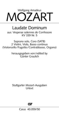Mozart: Laudate Dominum in F KV 339 (Partituur)