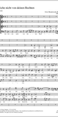 Mendelssohn: Ich weiche nicht; Deine Rede