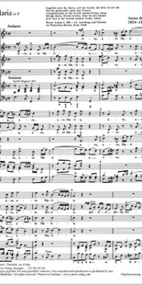 Bruckner: Ave Maria WAB 5 (Partituur)