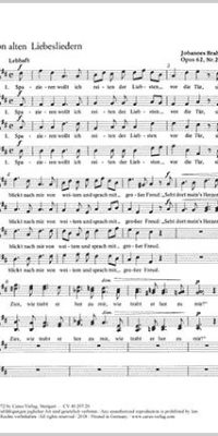Brahms: Von alten Liebesliedern- In stiller Nacht