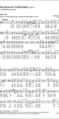 Brahms: Vierzehn deutsche Volkslieder