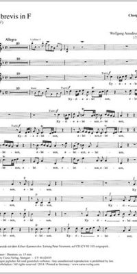 Mozart: Missa brevis in F Kleine Credomesse KV 192 (Koor)
