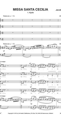 Jacob de Haan: Missa Santa Cecilia (SATB)