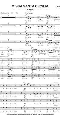 Jacob de Haan: Missa Santa Cecilia (SATB)