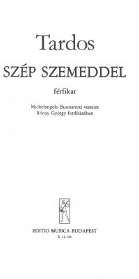 Béla Tardos: Szép szemeddel