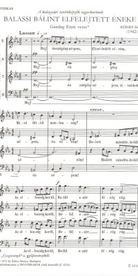 The Forgotten Song of Balassi