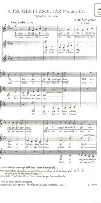 Zoltán Kodály: Geneva Psalm 150 (Or soit loue l'eternel)((Or soit loue l'Éternel))