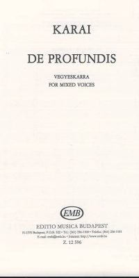 Karai Jozsef: De Profundis  Psalm 130