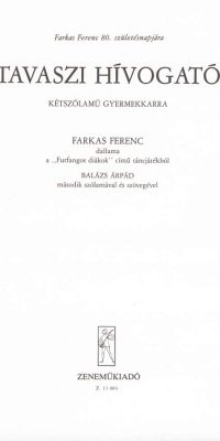 Farkas: Tavaszi hivogató