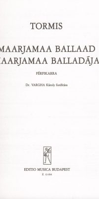 Tormis: Maarjamaa balladája