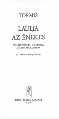 Tormis: Az énekes