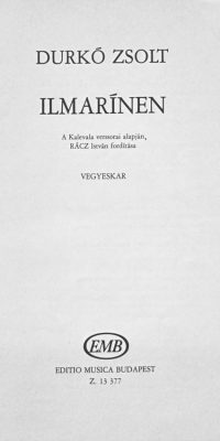 Durkó: Ilmarinen to words from Kalevela