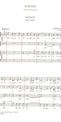 Farkas: Pasztell. Four choruses