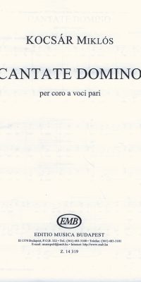 Kocsár: Cantate Domino