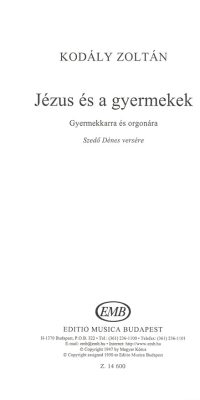 Kodály: Jézus és a gyermekek
