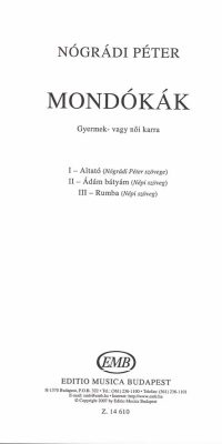 Nógrádi: Mondókák
